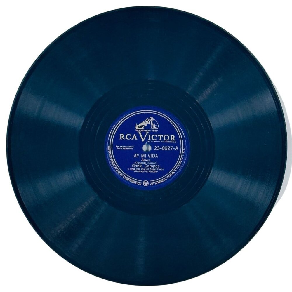 Chela Campos - Ay Mi Vida / Cobardía "Bolero" - 23-0927 RCA Victor 78 RPM 10"